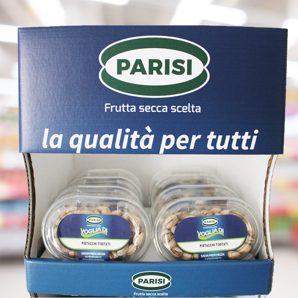 LE NOSTRE LINEE Parisi produzione di frutta secca in vaschette per la GDO e HORECA